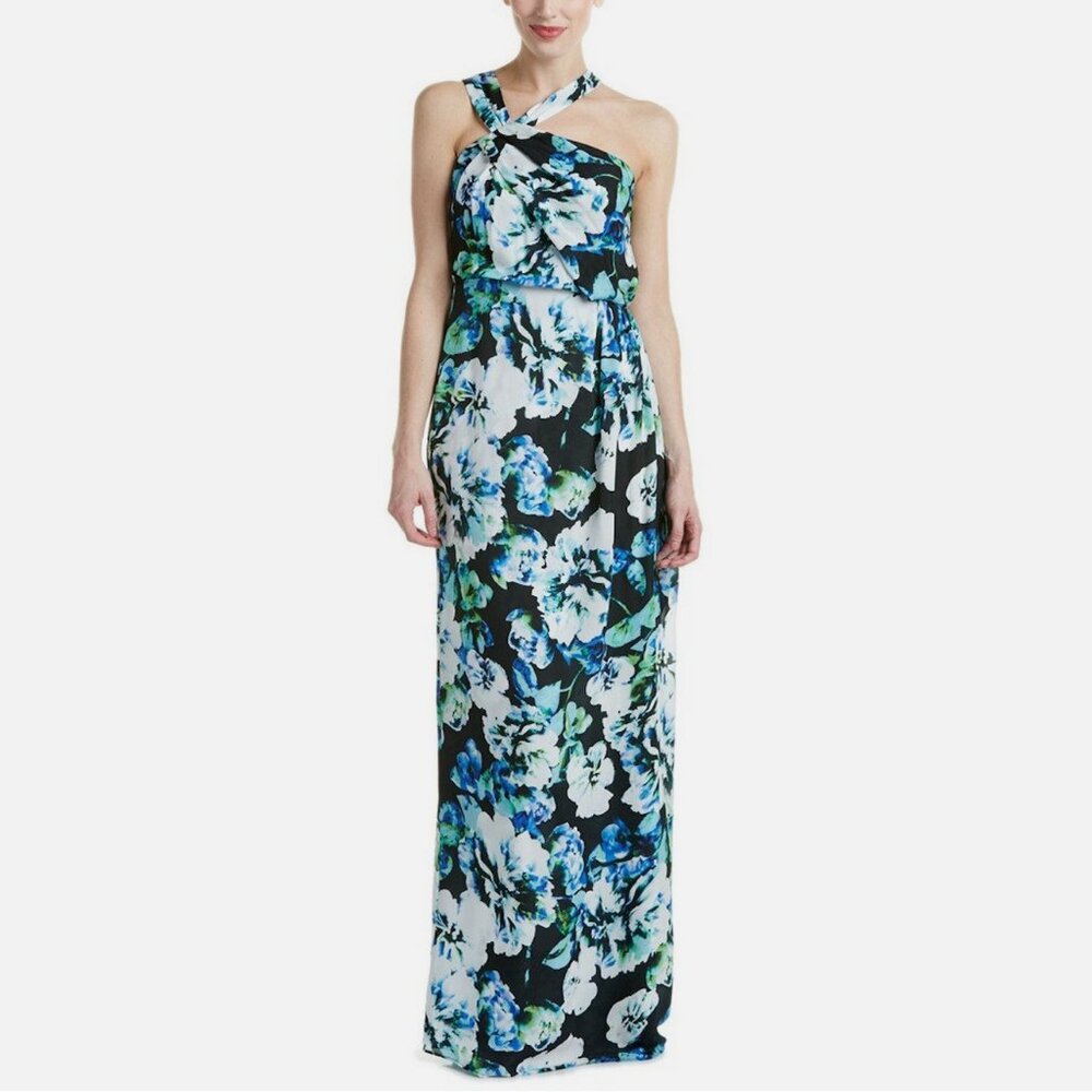 Parker Black Star Silk Floral Print Maxi Dress